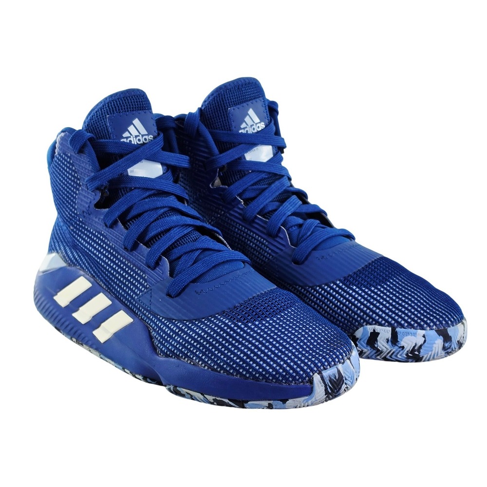 Adidas‎ Pro Bounce 2019 High Mens Basketball Shoes Blue White EF0473 Size 10